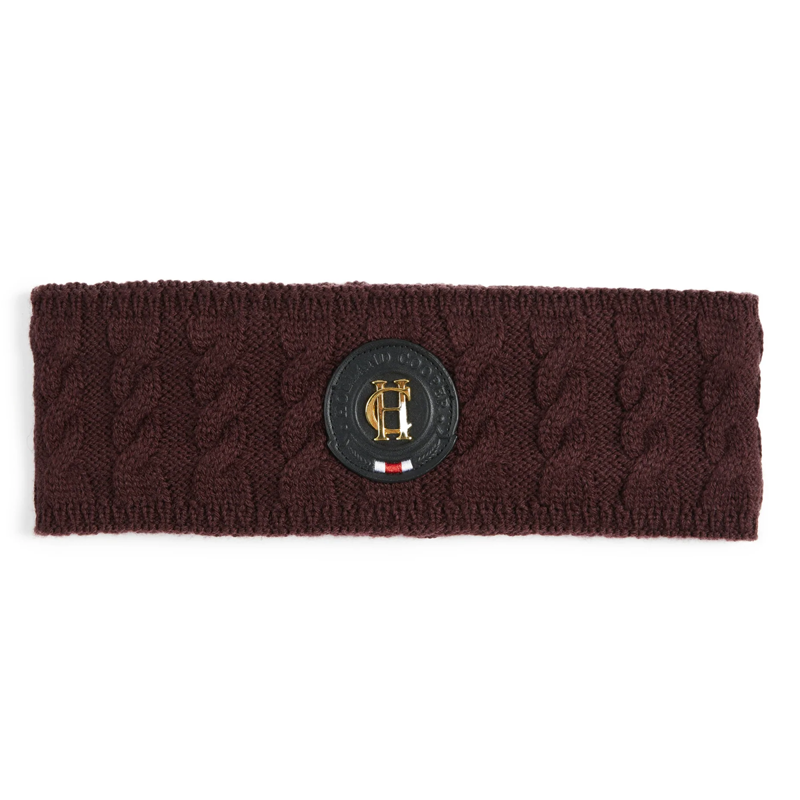 Holland Cooper Luxe Cable Knit Headband - Mulberry-2